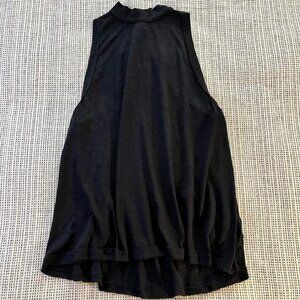 Free People High Neck Sleeveless Shirt Size XS in Black